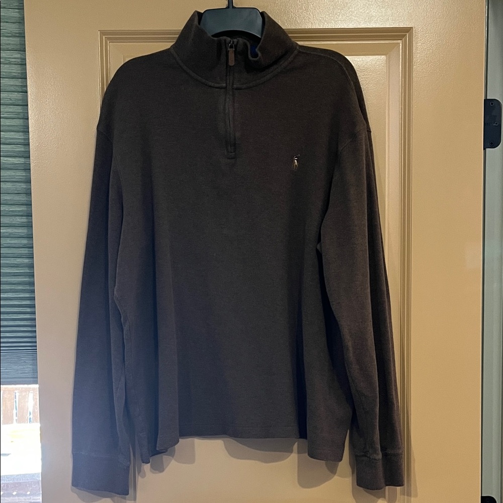 Ralph Lauren Men's Dark Gray Zip-Up Sweater